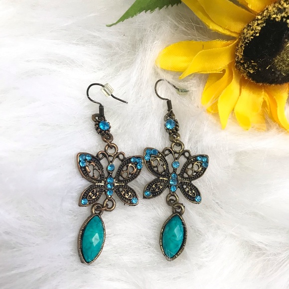 Butterfly Dangle Earrings - Picture 4 of 7